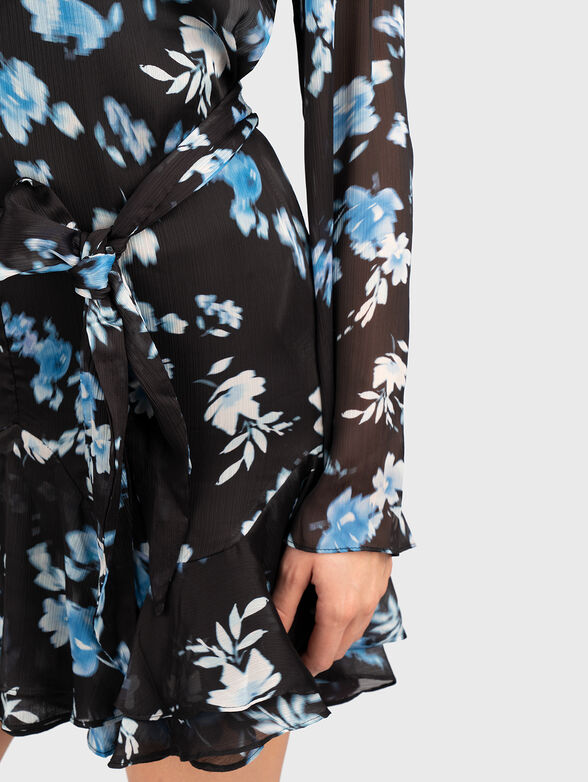 Mini dress with floral motifs - 5