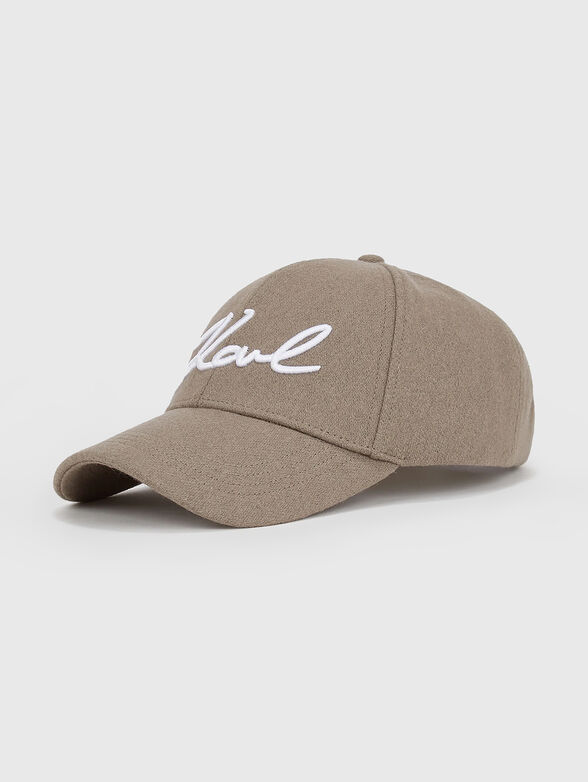 K/SIGNATURE wool blend cap - 1