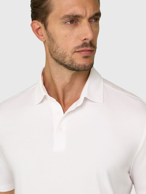 Cotton blend polo-shirt - 4