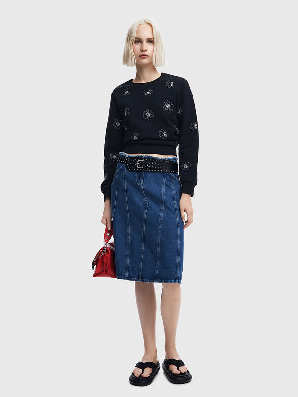JOYA sweatshirt with floral accents - 2
