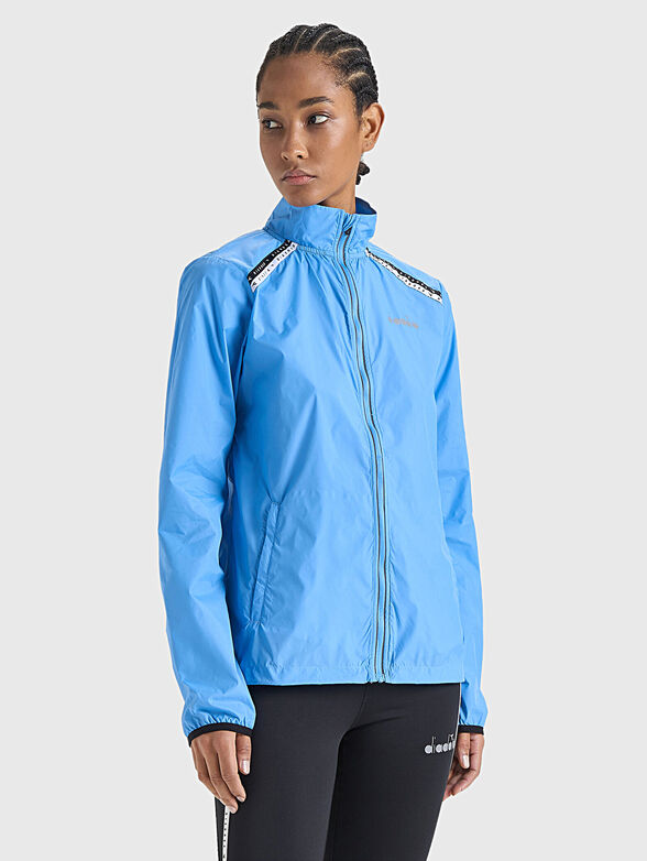 Black sports windproof jacket - 1