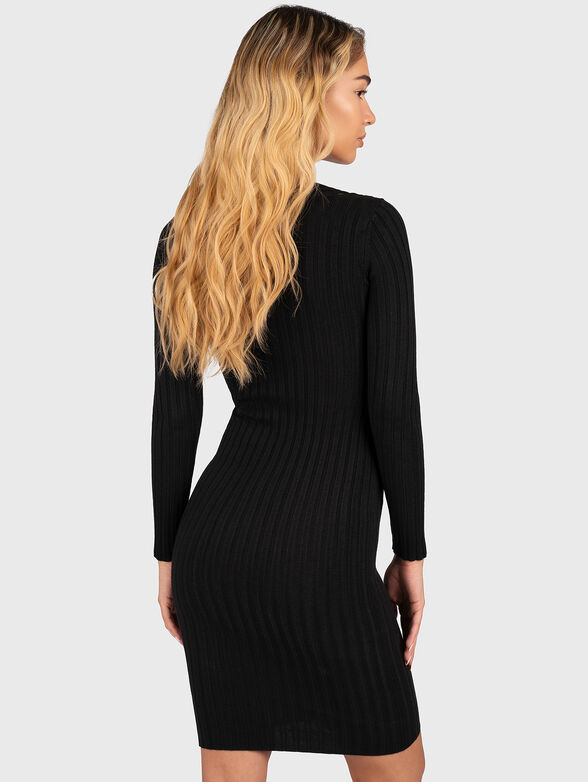 GABRIELLE black knitted dress - 2