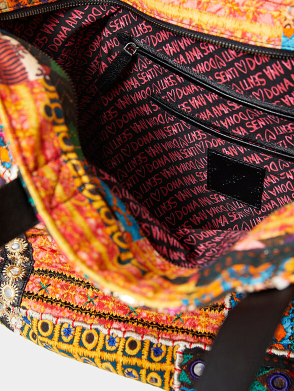 Shopping bag with embroidered ethno details - 3