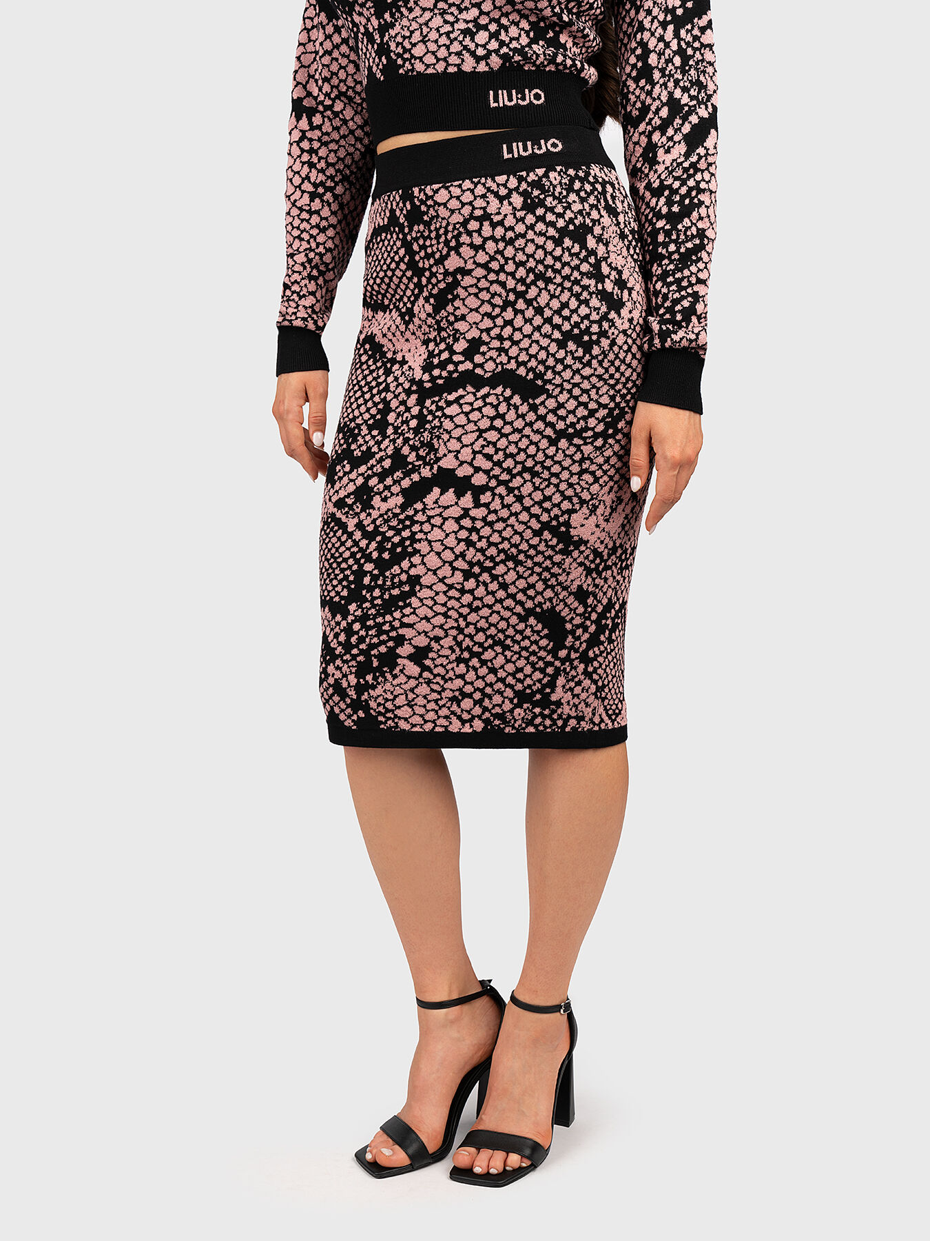 Knit skirt with animal print brand LIU JO Globalbrandsstore en