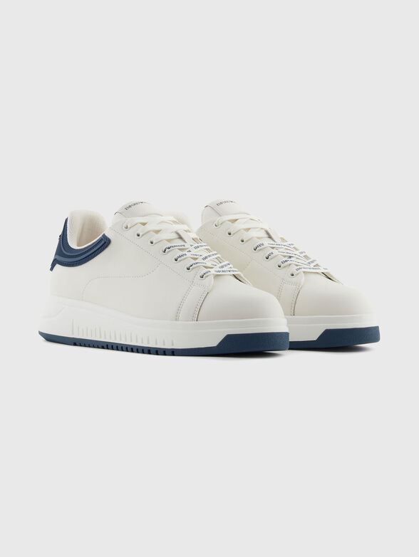 Leather sneakers with logo - 2