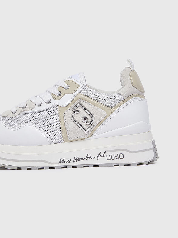 White sneakers with mesh details - 4