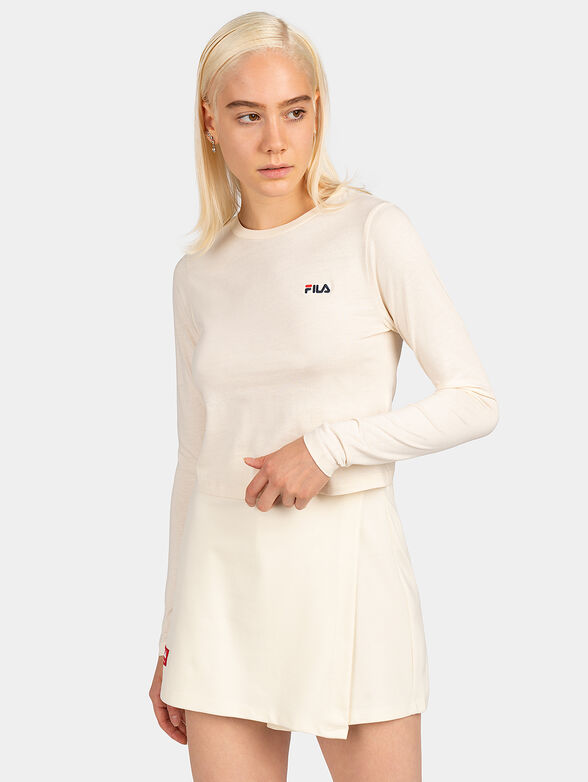 EAVEN cropped blouse with logo detail - 1