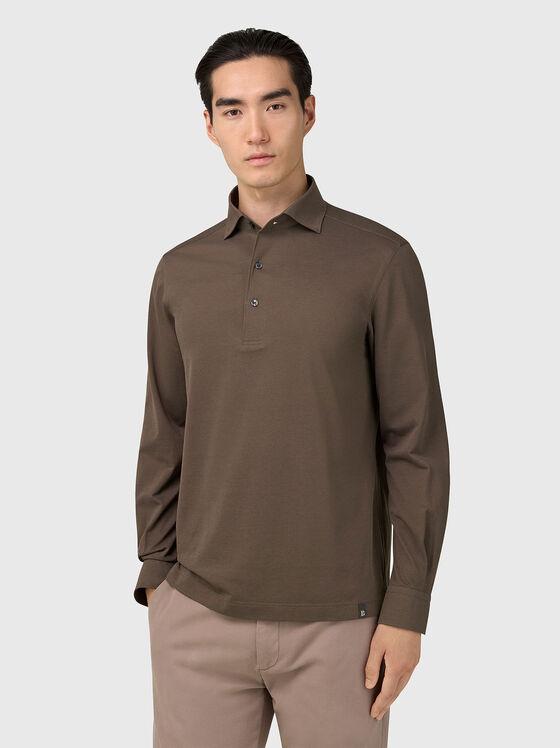 Long sleeved polo shirt - 1