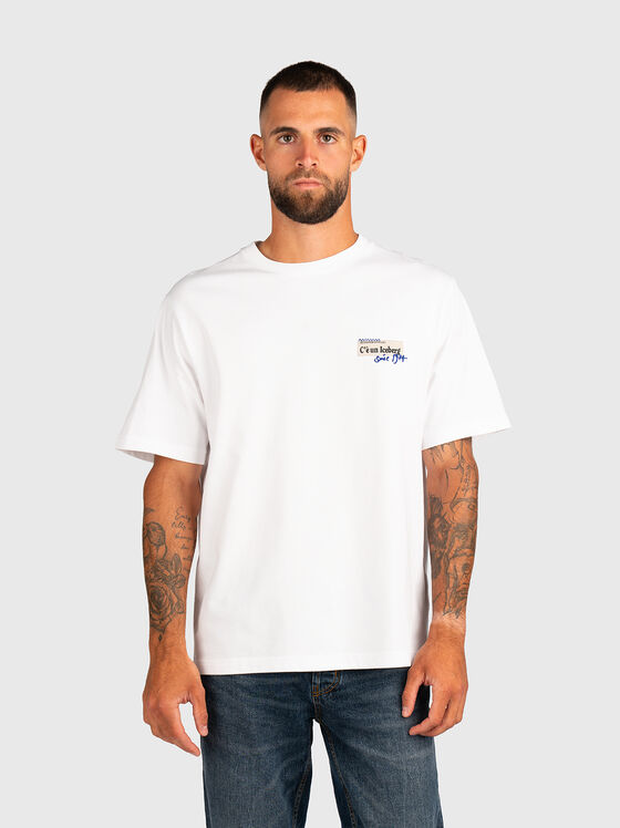 Oversized T-shirt with accent back - 1