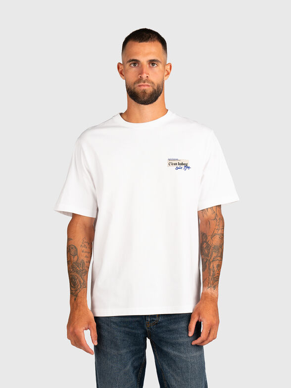 Oversized T-shirt with accent back - 1