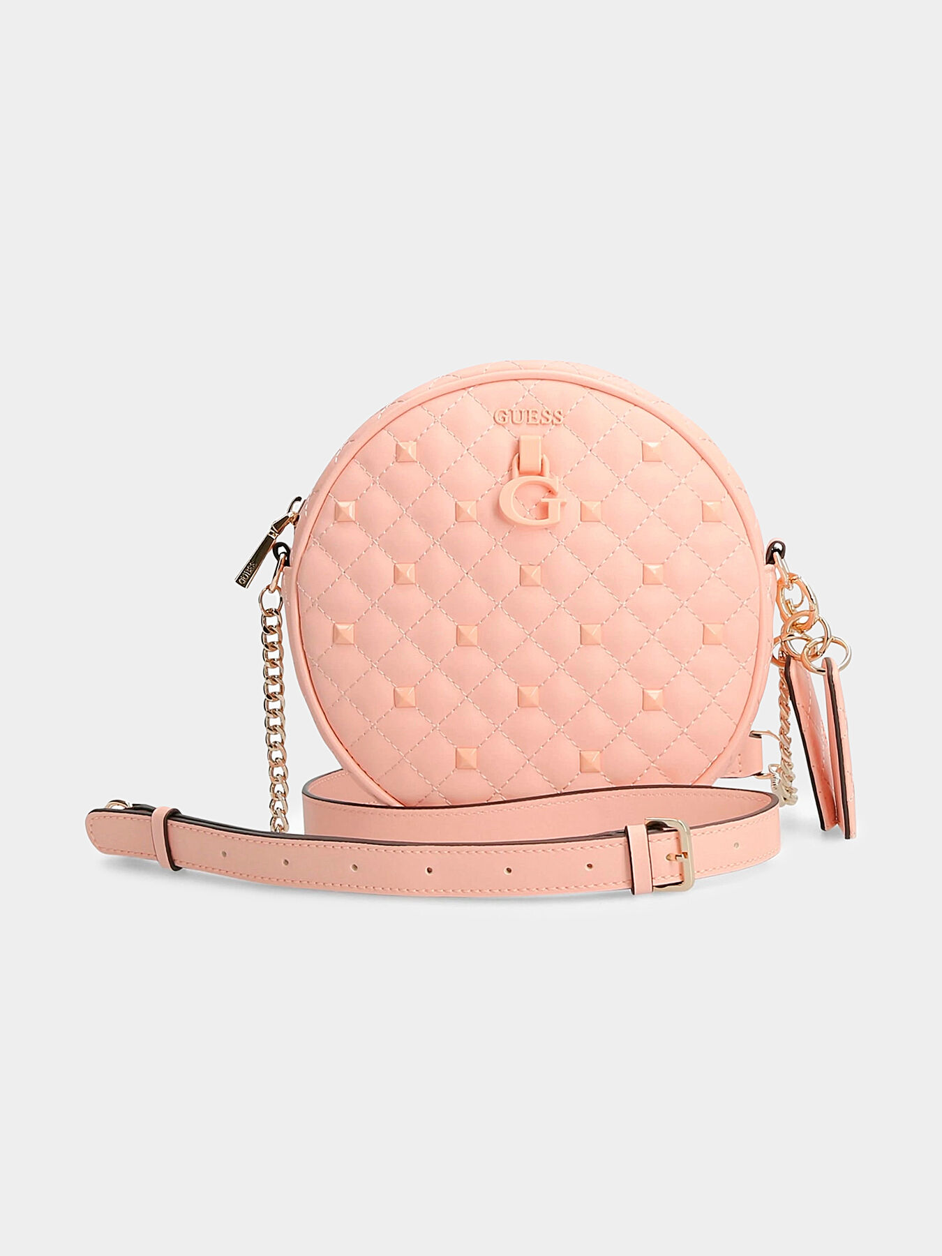 RUE ROSE black round crossbody bag with studs brand GUESS Globalbrandsstore en