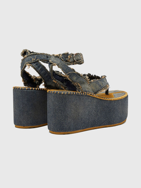 Platform sandals with a bleached effect  - 3