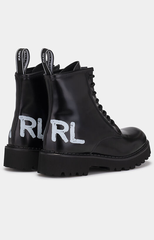 Ankle boots with logo inscription brand Karl Lagerfeld