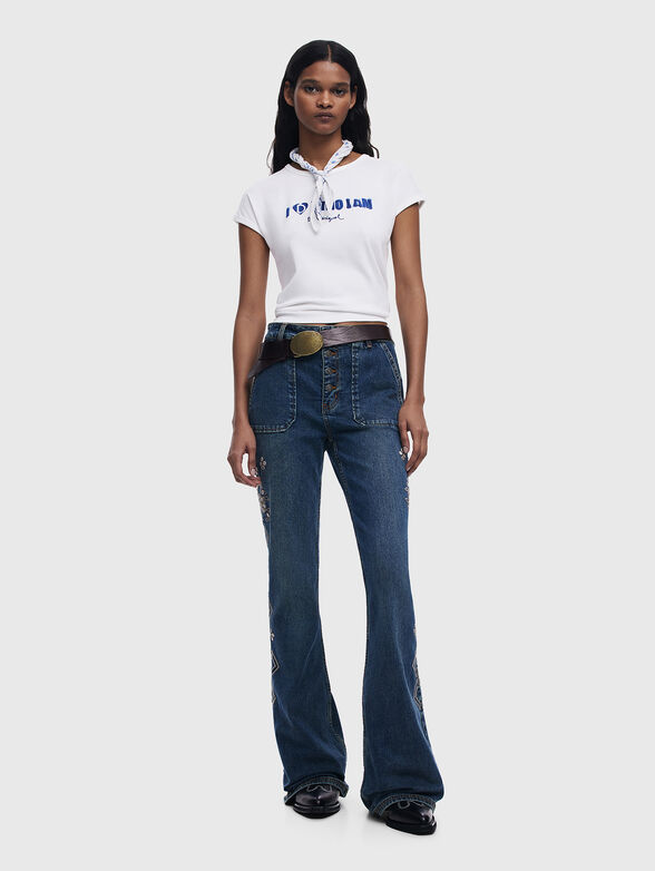 T-shirt with contrasting inscription - 2