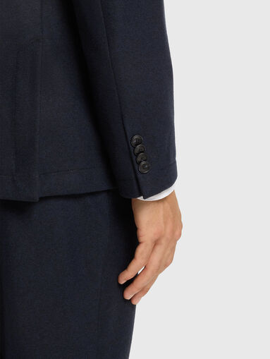 Navy blue slim fit blazer - 5