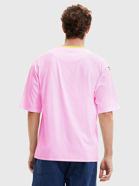 MIGUEL T-shirt in pale pink color with print - 3
