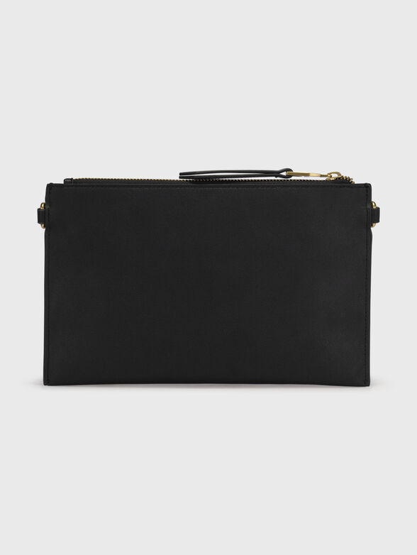 Black clutch with studs and golden logo - 4