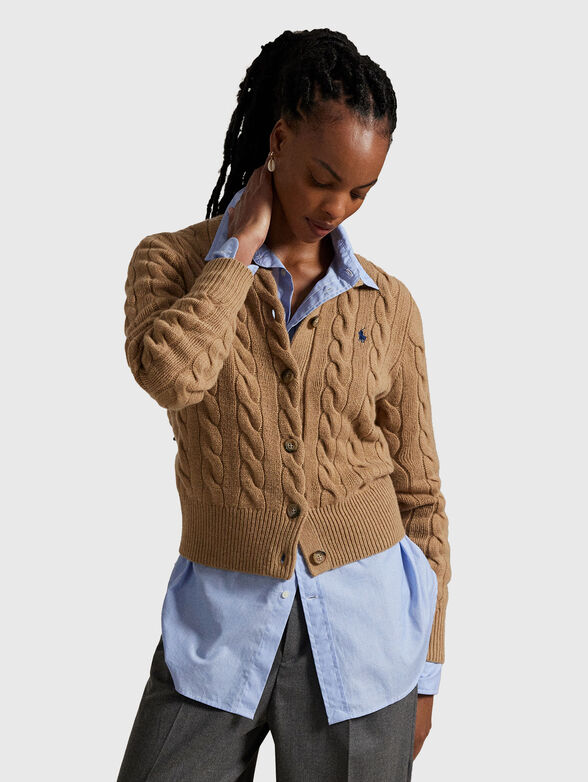 Wool and cashmere cardigan - 1