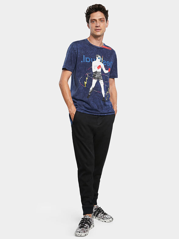 Cotton T-shirt with print and embroidery - 2