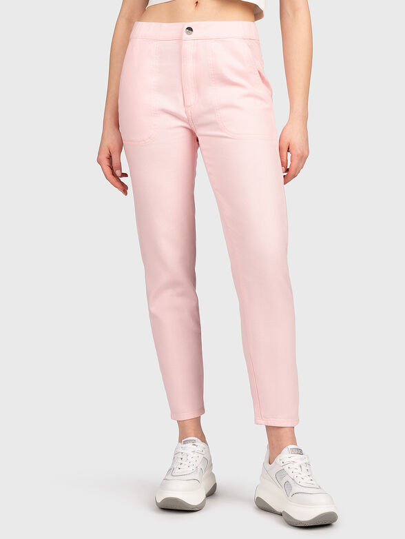 Pink pants with logo accent - 1
