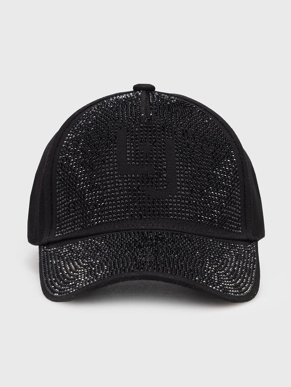 Baseball cap with logo rhinestones - 1