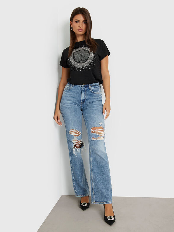 ZEBRA rhinestones T-shirt - 2