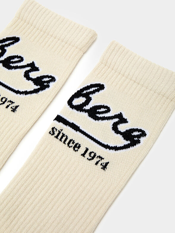 Socks with contrasting logo inscription - 4