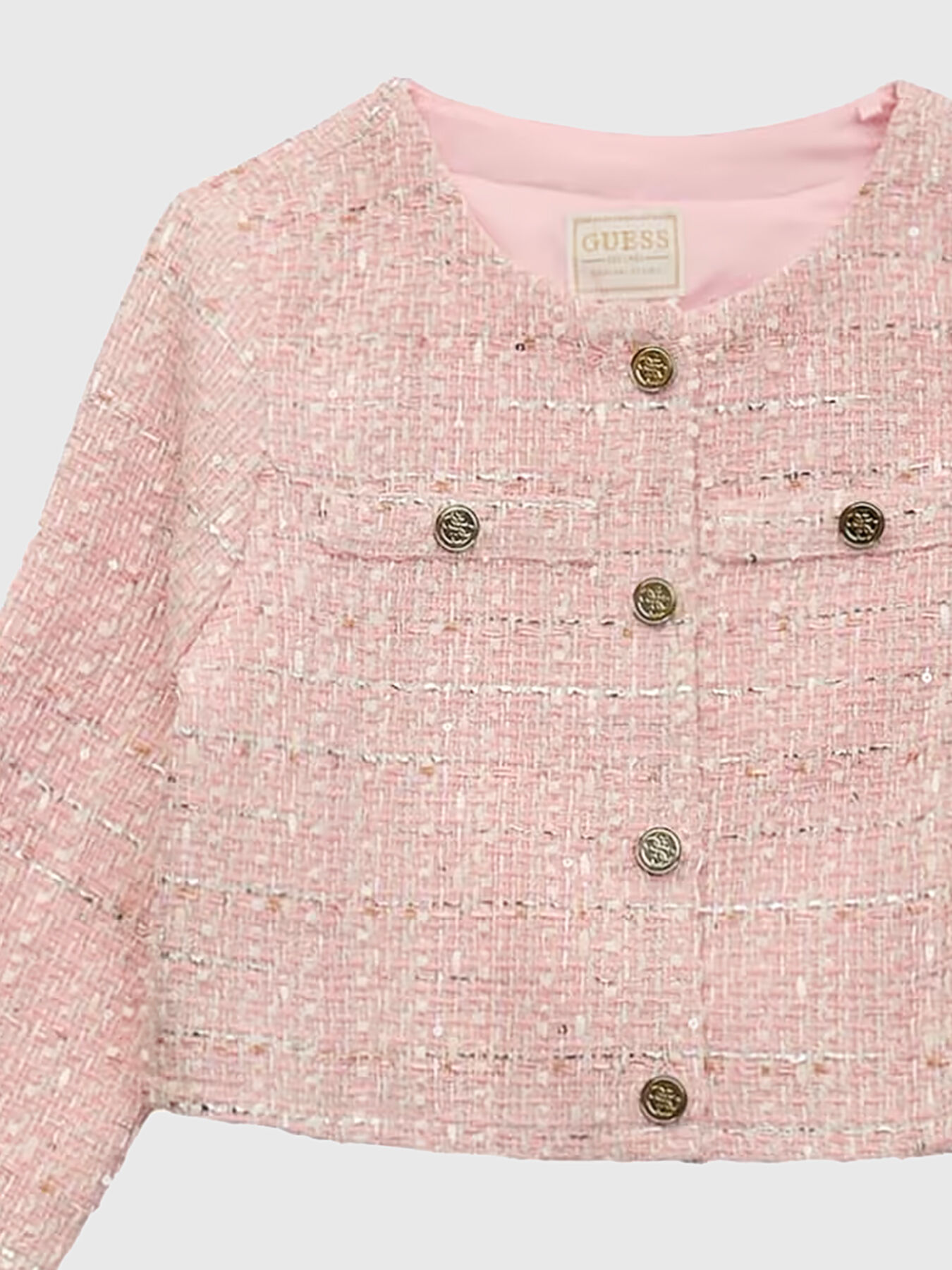 Short tweed jacket brand GUESS — Globalbrandsstore.com/en
