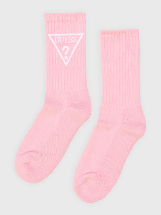 Чорапи ELLEN  в розов цвят - 1