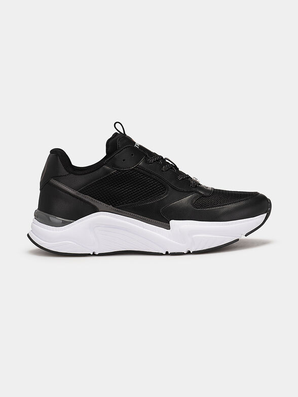 HOLLY black sneakers with metal logo detail - 1