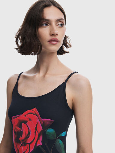 Midi dress with floral motifs - 5