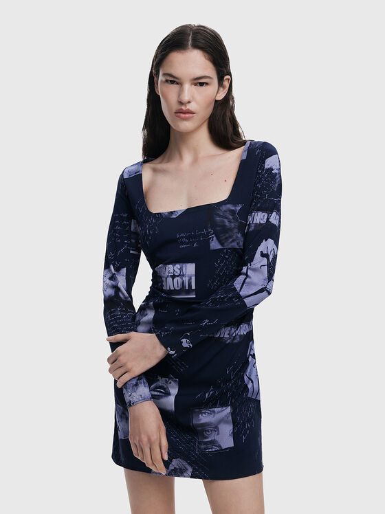 Long sleeve mini dress - 1