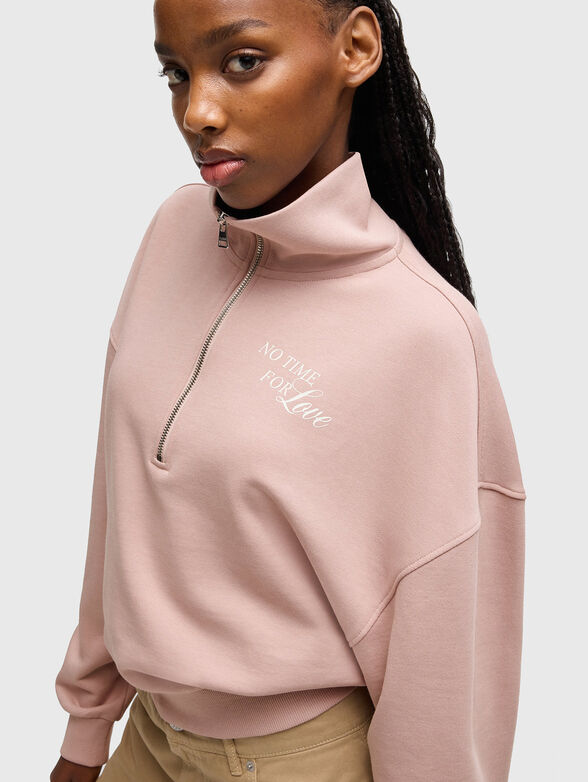 Sweatshirt with zip collar - 4