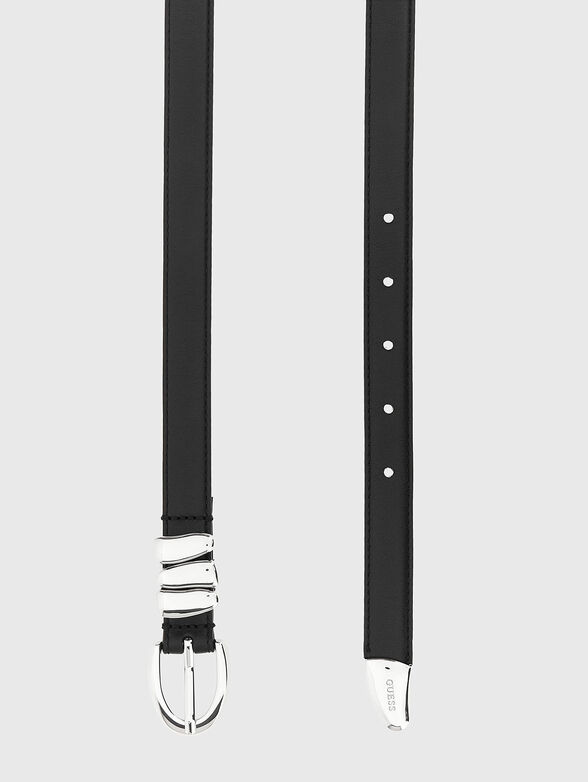 Leather belt with silver details - 2