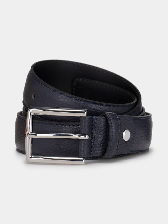 Black leather belt - 1
