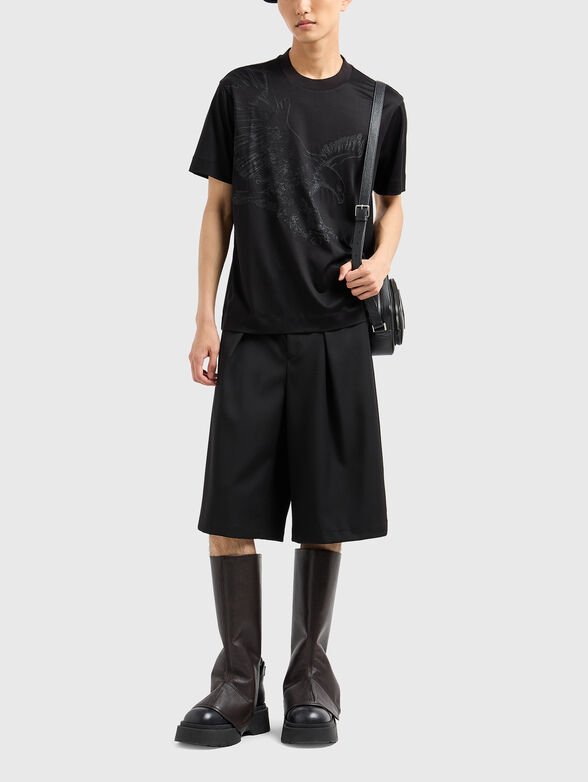 Black T-shirt with print - 2