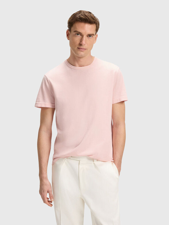 BECKHAM x BOSS pink cotton T-shirt  - 1