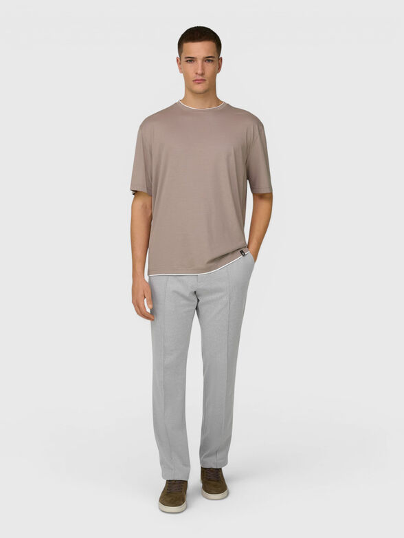 Straight-leg trousers made of cotton blend - 4