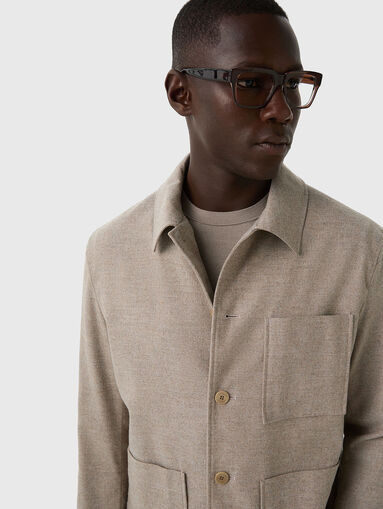 MIRCO wool jacket with buttons - 4