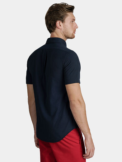Short-sleeved shirt in navy blue - 2