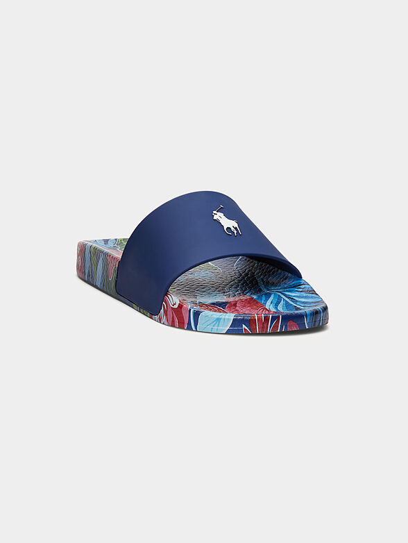 Beach slides with floral print - 2