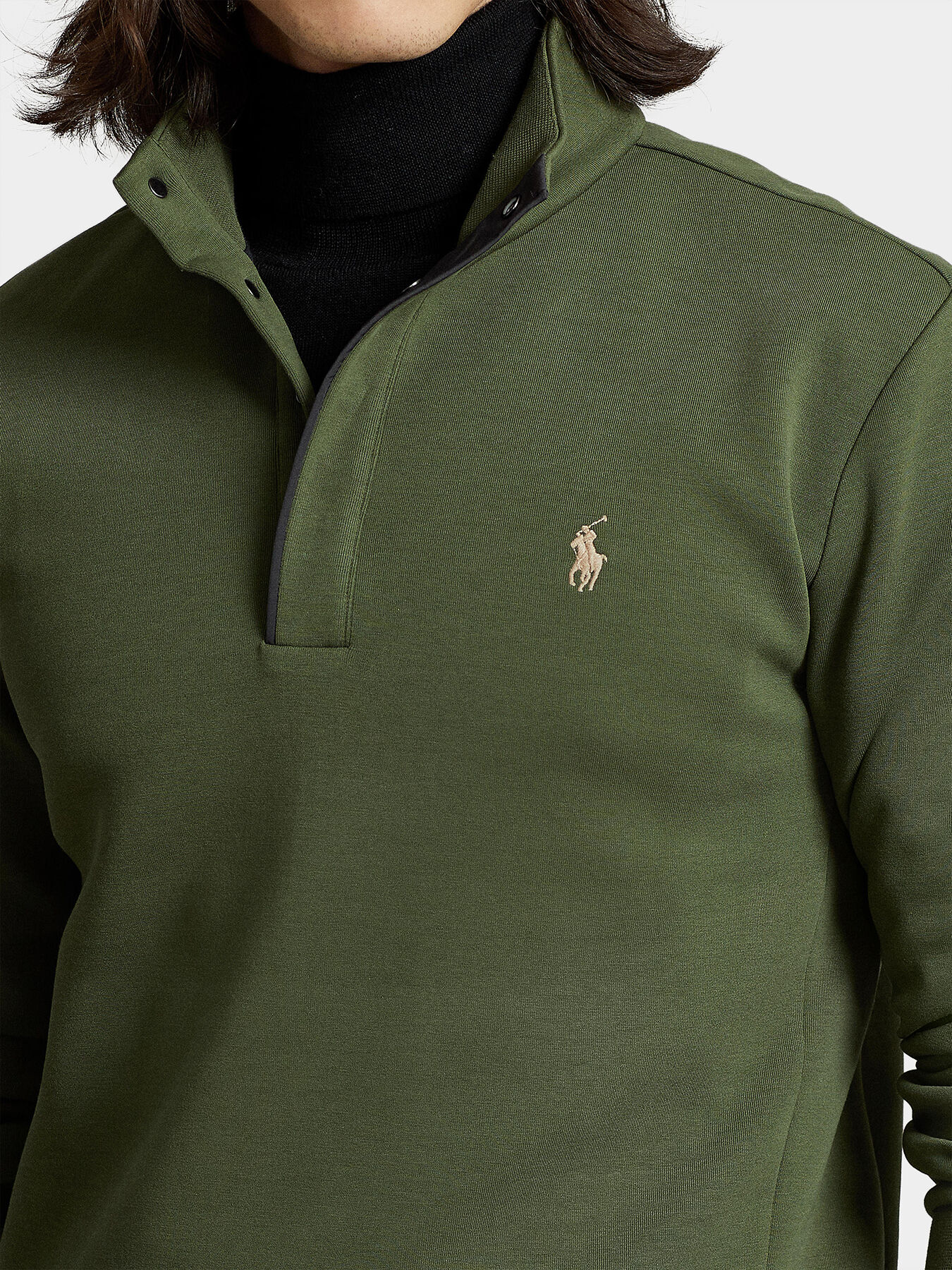 Sweatshirt with buttons and high collar brand POLO RALPH