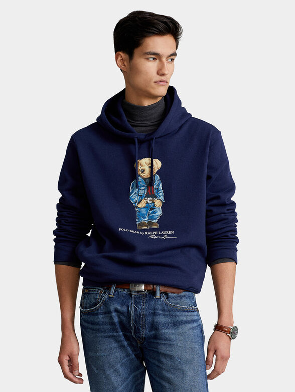 Sweatshirt with hood and Polo Bear print - 1