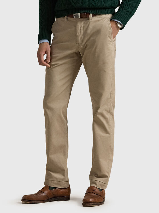 Straight trousers in beige colour - 1