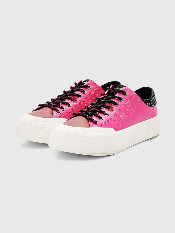 Eco leather studded sneakers  - 2