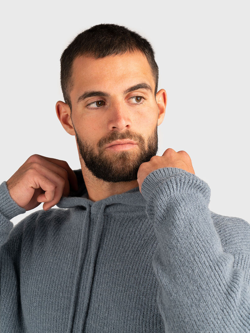 Wool blend hooded sweater - 3