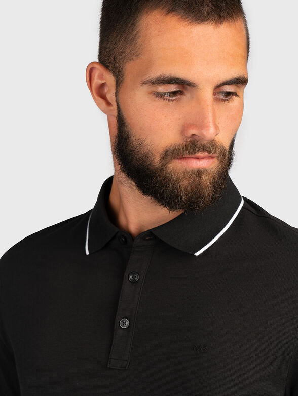 Polo shirt in black color - 4