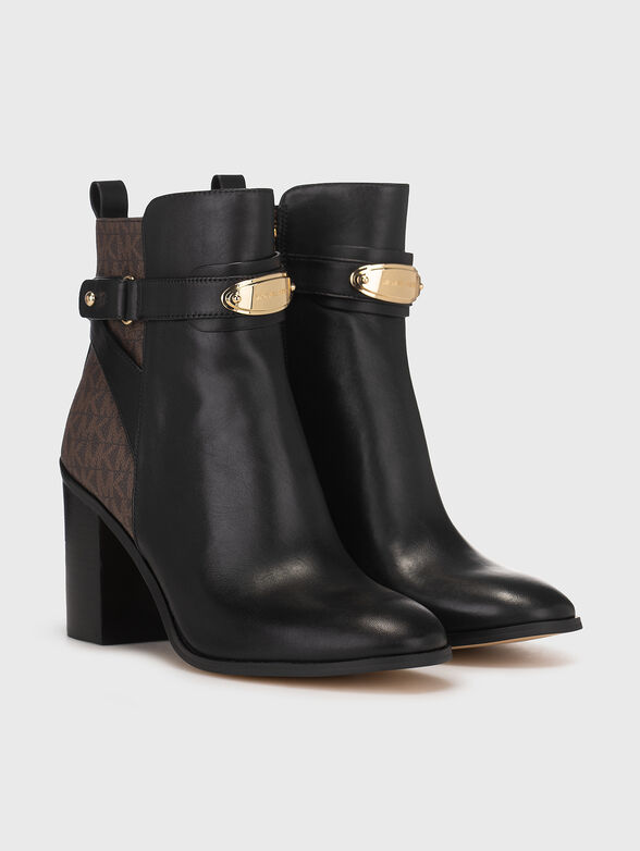 DARCY leather ankle boots with logo - 2