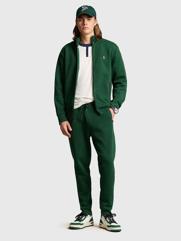 Green sweatpants with logo - 4