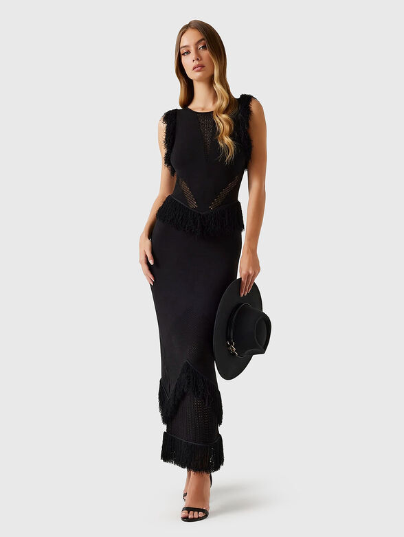 LUISA maxi dress with accent fringe - 1